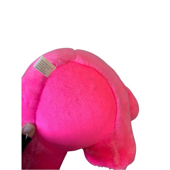 Retro 1991 Acme Pink Bull Monster Plush Toy Sunglasses & Black Horns 15” FLAW - Picture 5 of 9